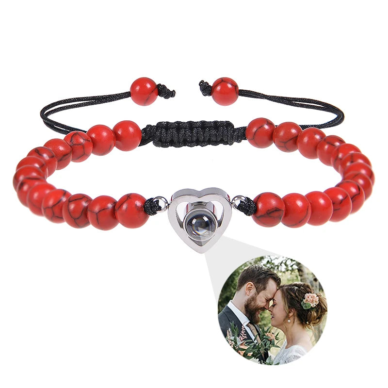 Custom bracelet with picture inside, personalized projection bracelets with photos, picture bracelet, personalized memorial gifts