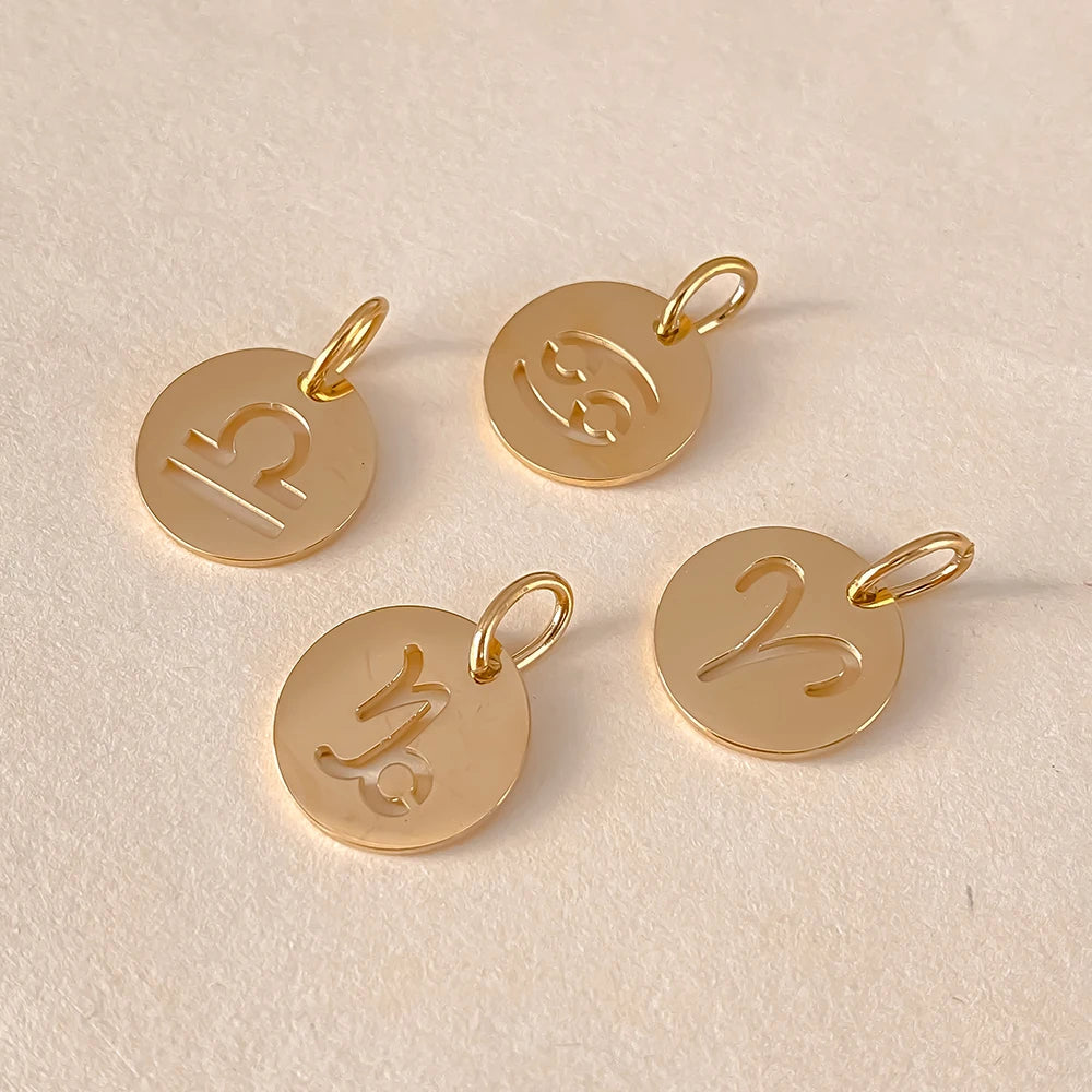 eManco Edelstahl-Skelett mit 12 Sternzeichen, Charm, DIY, Damenmode, Halskette, Schmuck, Zubehör, Herstellung, 48 Stunden Versand