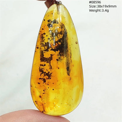 Natürlicher Bernstein-Anhänger Blumenförmiger Gelber Baltischer Bernstein Damen Herren Schmuck Reiki-Stein Burma AAAAAAA