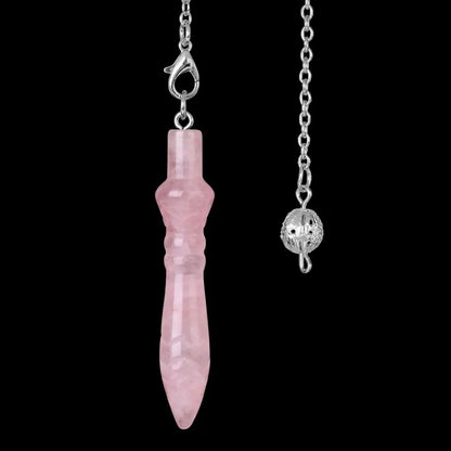 Naturstein heilsteine Anhänger ägyptischen Kristall Pendel für Weissagung Wünschelrute Reiki rosa klar Quarz Amethysten obsidian rosenquarzschwarz Onyx Pendel edelstein anhänger kristall anhänger amulett x130