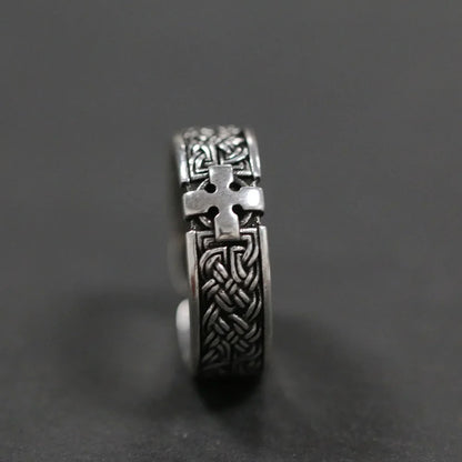 Retro Poseidon Kompass Ring versilbert Hexagramm Öffnung verstellbarer Ring Männer und Frauen Hip-Hop Trend Schmuck Geschenk