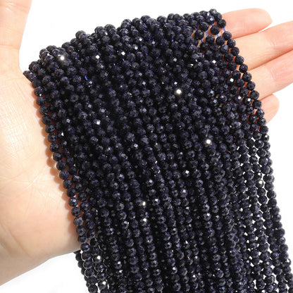 2 3 4mm 15" natürliche afrikanische Smaragdperle kleine facettierte Steine runde lose Steinperlen für DIY Armband Halskette Schmuckherstellung