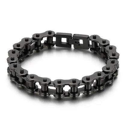Retro Schwere Bürste Edelstahl Motorrad Kette Armband 11/13 MM Breite Herren Frauen Bike Biker Armbänder Hip-Hop Schmuck 19-23 cm