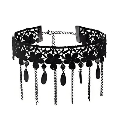 Neo-Gothic Punk Black Sexy Lace Necklace For Women Fashion Retro Clavicle Chain Halloween Collar Choker Steampunk Gifts