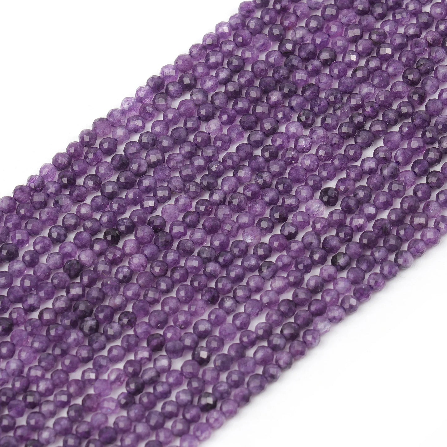 3mm 4mm Amethyst Natürliche Facettierte Stein Perlen Winzige Perlen Lose Perlen Für Schmuck Machen DIY Armband Zubehör Großhandel