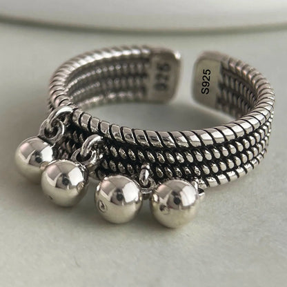 Ringe aus 925er-Sterlingsilber für Damen, Paare, minimalistisch, handgefertigt, schlicht, Retro-Blumen-Herz-Ring, edler Schmuck, Geschenk, verhindert Allergien