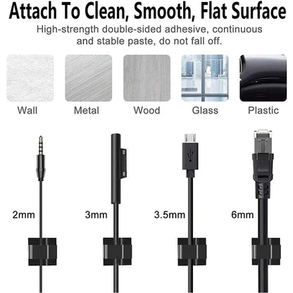 10-150PCS Kabel Organizer Clips Draht Wickler Halter Kopfhörer Maus Kabel Clip Protector USB Kabel Management Clips draht Manager