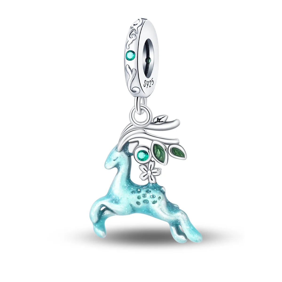 Blaue Serie 925er Sterling Jungfrau Maria Schleife Chamäleon Tanzschuhe Flugzeug Ticket Charm passend für DIY Armband Halskette süße Geschenke