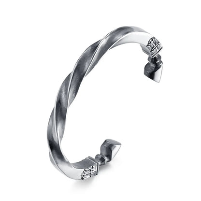 Vintage Krieg Pferd Huf Twist Manschette Armreifen männer 316L Edelstahl Mode Offene Armbänder Punk Amulett Schmuck Dropshipping