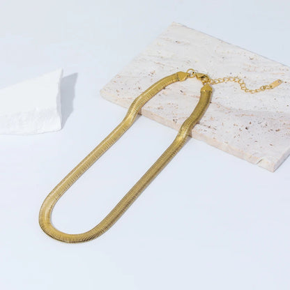 EILIECK 316L Edelstahl Gold Farbe Dicke Schlange Kette Halskette Für Frauen Mädchen Trendy Wasserdicht Schmuck Dame Geschenk Party