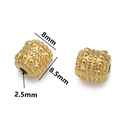5 teile/los Edelstahl Gold Farbe Lose Rohr Große Loch Spacer Perlen für DIY Armbänder Halskette Schmuck Machen Liefert Finden