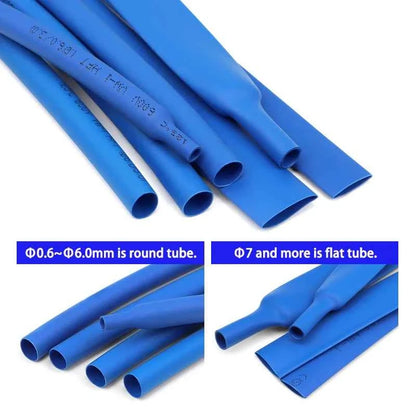 5 m, 2:1 Schrumpfschlauch, Durchmesser 0,6 mm ~ 50 mm, wasserdicht, zum Selbermachen, zum Ummanteln von Drähten und Kabeln, Reparatur ohne Kleber, Polyolefin-Schlauch