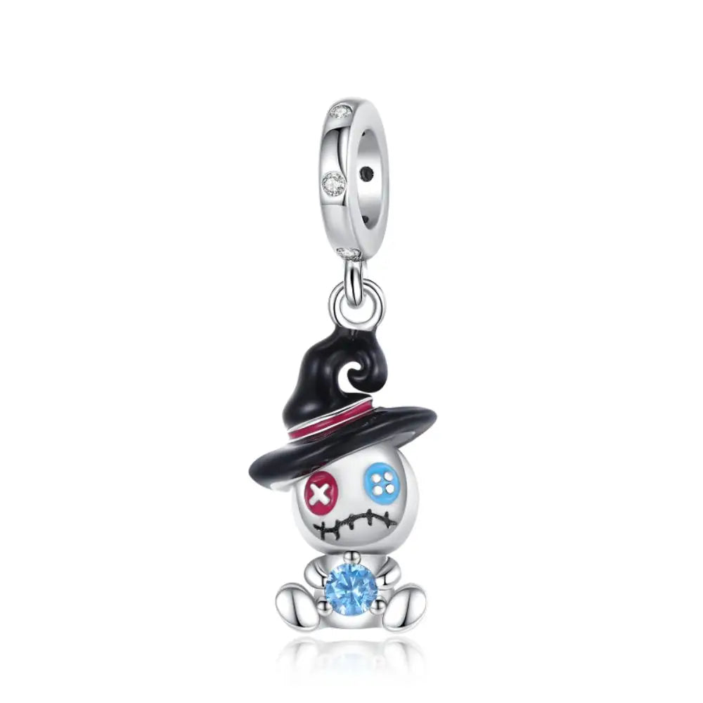 Heißer Verkauf 925er Sterlingsilber Kürbiskopfperlen & fliegende Hexe baumelnder Charm passend für Armband Halloween Anhänger Zubehör Geschenke