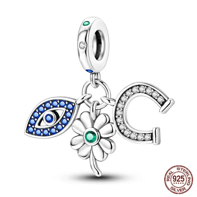 Heißer Verkauf 925 Silber Farbe Evil Eye Charm Dämon Auge Perle Für Original Armband & Armreif DIY Machen Mode Schmuck geschenk