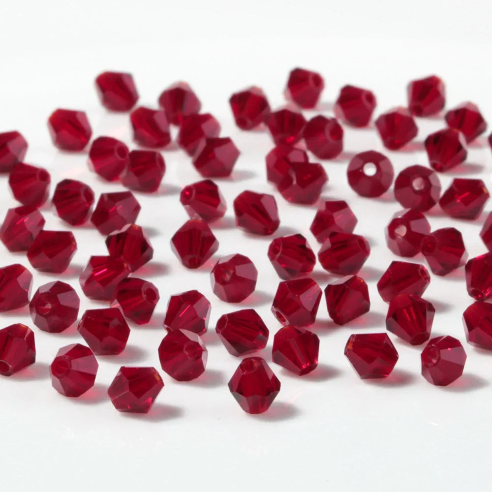 3 4 6 8 MM Rote Tschechische Runde Glaskugel Perlen Für DIY Armband Schmuck Machen Handwerk Zubehör Lose Doppelkegel Kristall Facted Bead