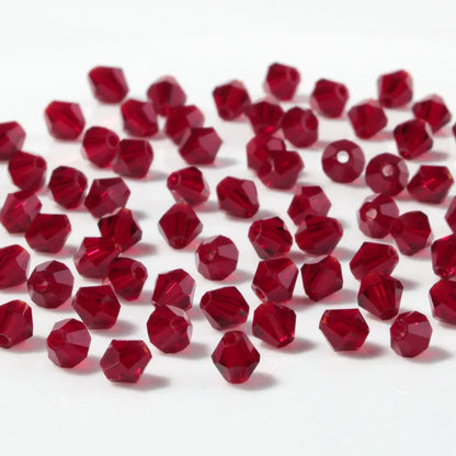 3 4 6 8 MM Rote Tschechische Runde Glaskugel Perlen Für DIY Armband Schmuck Machen Handwerk Zubehör Lose Doppelkegel Kristall Facted Bead