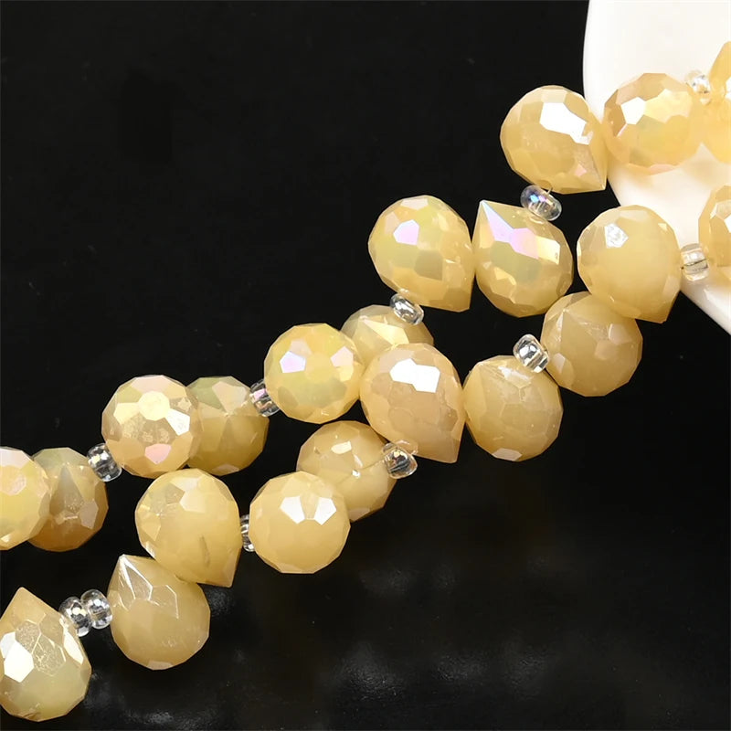 Österreich AB Farbe Kristall Erdbeere Perlen 10*8mm Glänzende Facettierte Glas Perlen für Schmuck Machen DIY Hochzeit Kleid zubehör