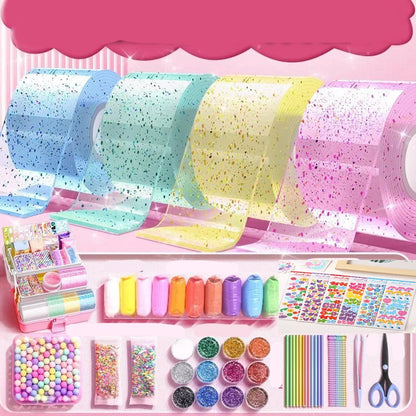 Nano Kleber DIY Blow Bubble Nano Tape Nano Kleber Doppelseitiges Klebeband Nano Tape Sticky Ball Tape DIY Handwerk Band Spielzeug Kinder
