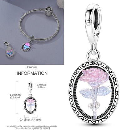 Charms aus 925er-Sterlingsilber, bunt, Sonnenblume, Hund, Jungen, Geschenkartikel, Schmetterling, Flugzeug, Erde, passend für Original-Anhänger, Schmuck, Make-up