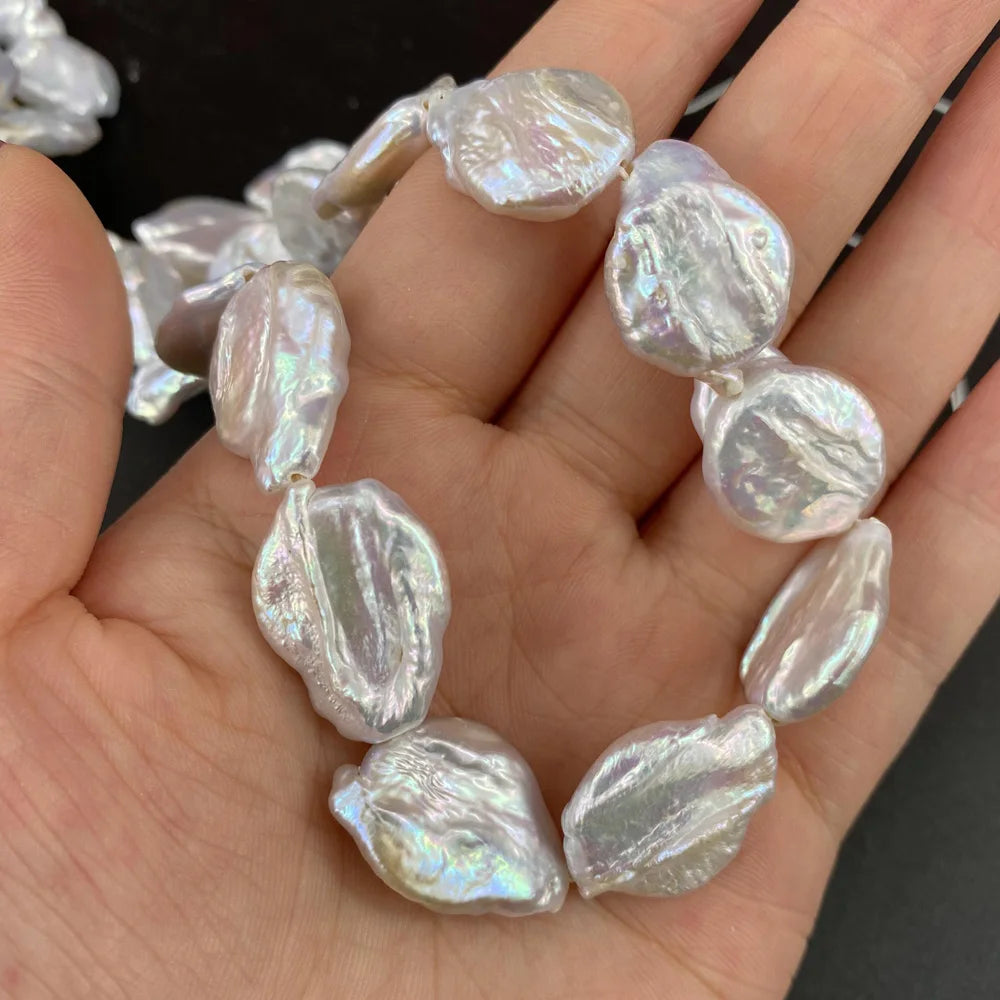 Natürliche Süßwasser perle große geformte Perle lose Abstands perlen für Schmuck machen DIY Halskette Armband Ohrringe Zubehör