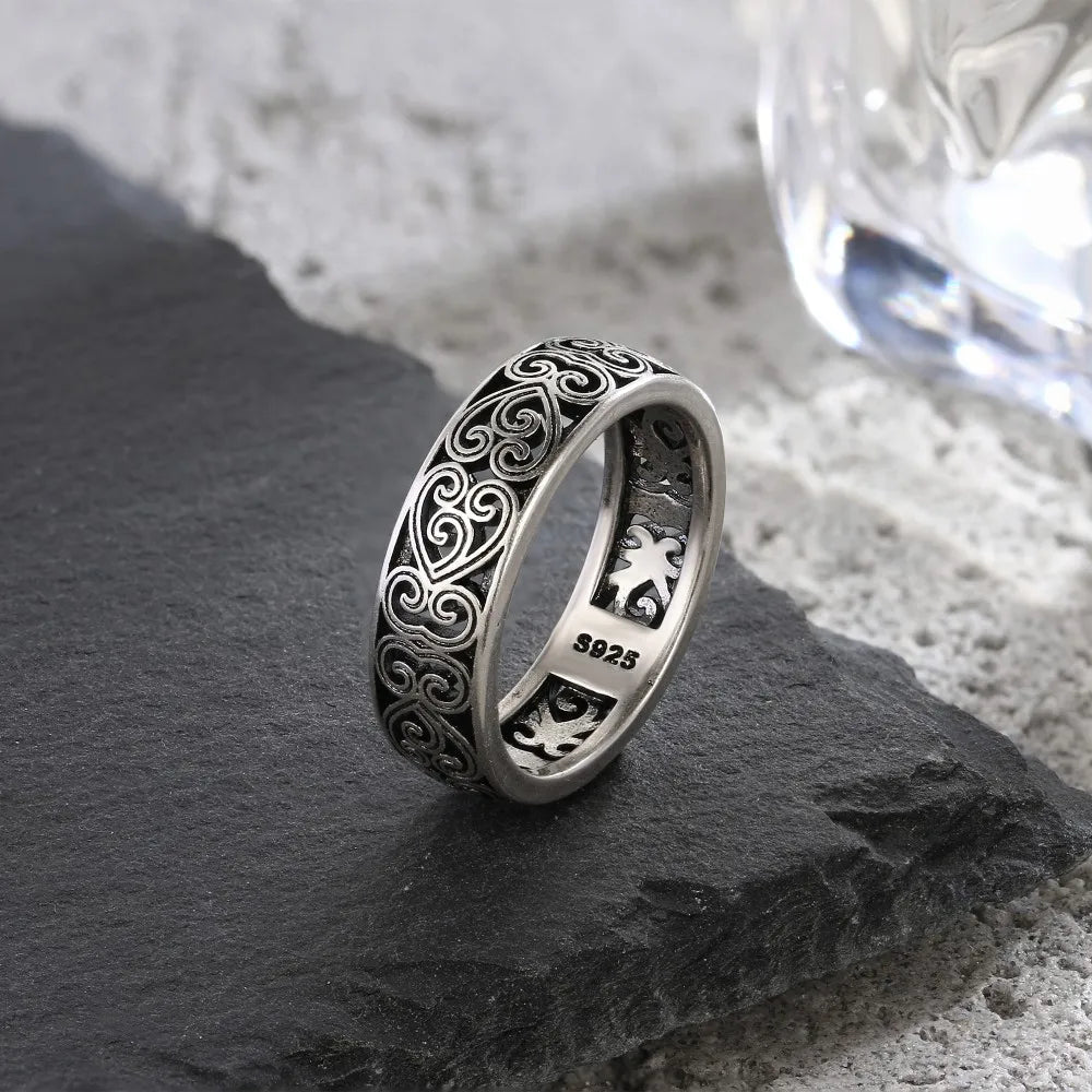 Luxuriöse Ringe aus 925er Silber für Herren und Damen, Paarringe, Modeschmuck, Party, Geburtstag, Geschenke