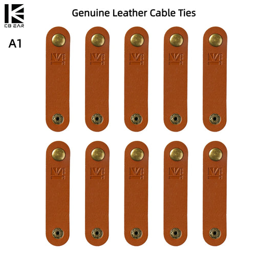 1/2/3/5/10PCS Echtes Leder Kabelbinder KBEAR A1 Wickler Kopfhörer kabel Draht Organizer Kabel Halter Für iphone samsung USB daten