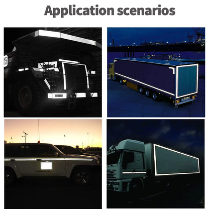 Auto Reflektierende Sicherheit Band Warnung Licht Reflektor Schutz Lkw Auto Motorrad Sicherheit Mark Reflektierende Streifen Aufkleber