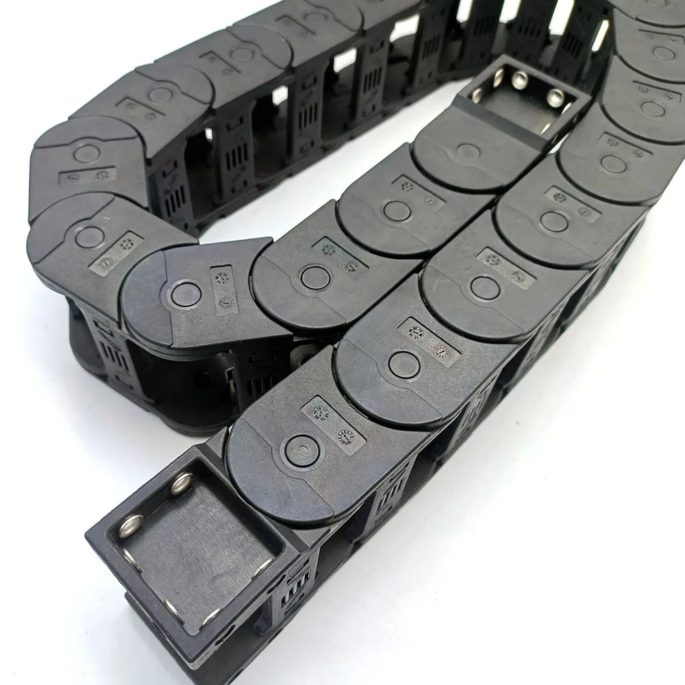 YCHEN 30-Serie, 1 Meter Kunststoff-Schleppkettenhalter, Brückentyp, beidseitig offen, Kabelschutz, technisches Nylon-Schleppleine
