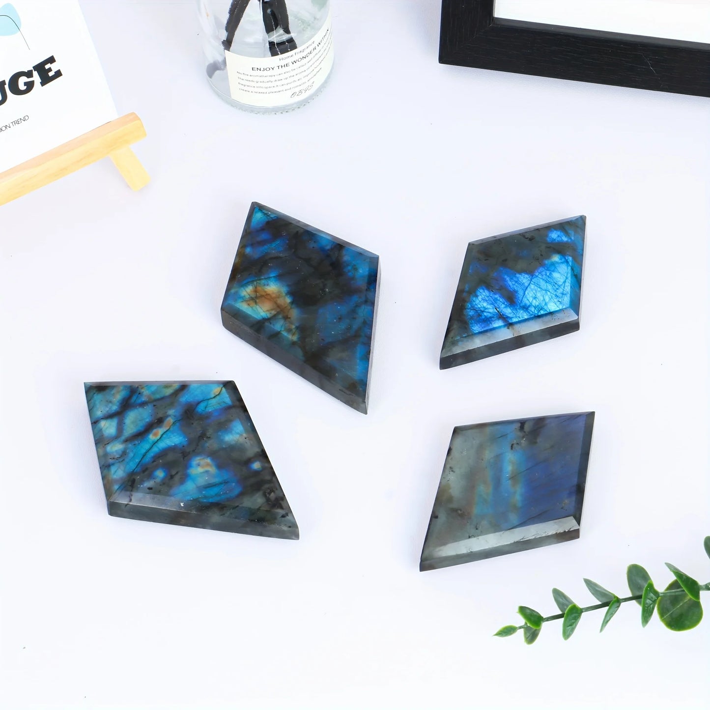 Natürlicher Labradorit stein, geometrische Prismen verzierungen, Haupt dekorations kristall handwerks verzierungen, Kristall geschenk