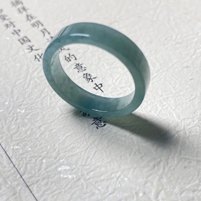 Natürliche Jade Ring Männer Frauen Heilung Edelstein edlen Schmuck echte Myanmar Jadeit hohe Eis qualität eine burma blaue Wasser Jade Ringe