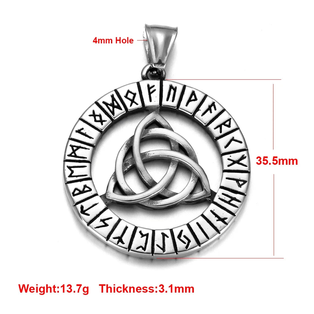 Edelstahl Viking Nordischer Anhänger für Halskette DIY Zubehör Schmuckherstellung Erkenntnisse Männer Charm Supplies Punk Axt