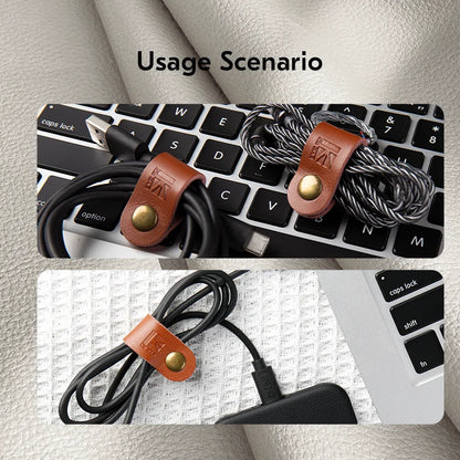 1/2/3/5/10PCS Echtes Leder Kabelbinder KBEAR A1 Wickler Kopfhörer kabel Draht Organizer Kabel Halter Für iphone samsung USB daten