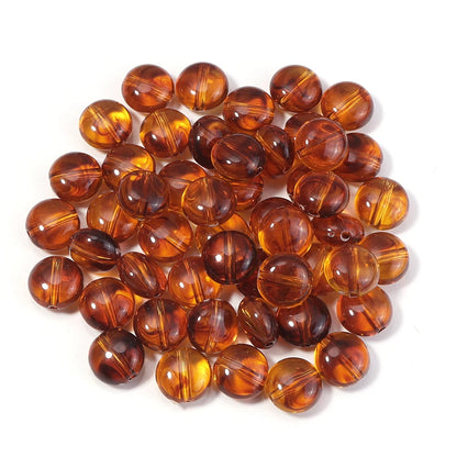 10–100 Stück bernsteinfarbene Acrylperlen, ovale, quadratische, herzförmige, röhrenförmige, kürbisförmige, lose Perlen für die Schmuckherstellung, DIY-Armbänder, Halsketten