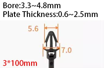 Schwarz weiß Reiß verschluss Nylon Kunststoff Loop Lock befestigen Riemen Wrap Organizer Pfeil Auto Auto geflügelt Push Mount Reiß verschluss Kabelbinder