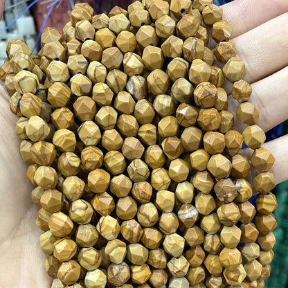 6 8 10 MM Natürliche Facettierte Stein Achate Rhodolite Quarz Jade Spacer Perlen Diy Handgemachte Armband Für Schmuck Machen zubehör