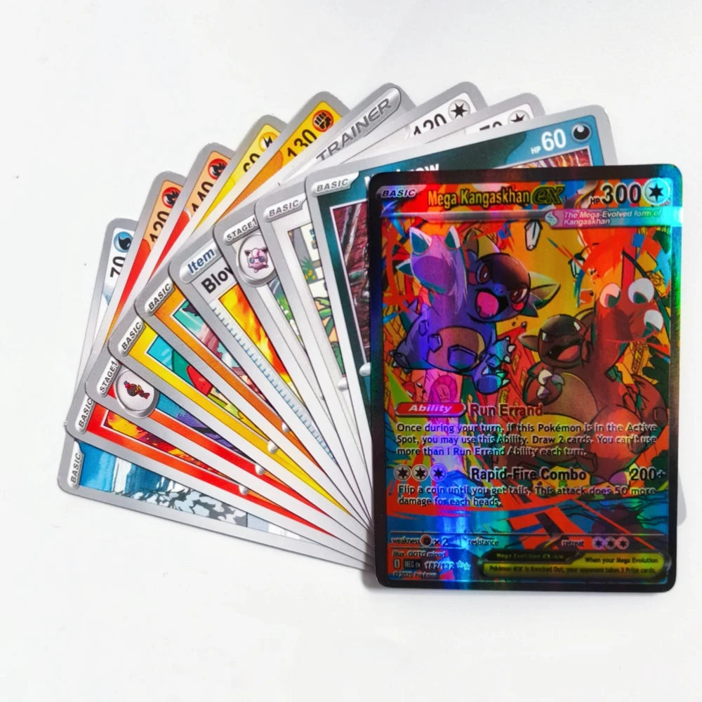 Englische Pokémon-Sammelkartenspiel MEGA Evolution Phantasmal Flames Sammelkarten Pokémon-Kampfkarten Geschenk für Fans