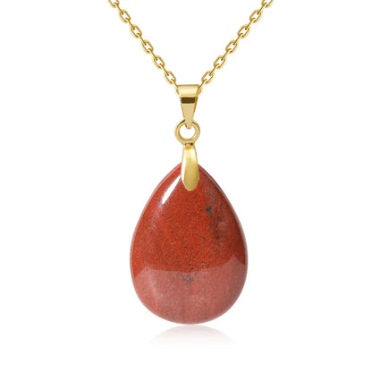 Naturstein Kristall Anhänger Teardrop Mode Halskette für DIY Halskette Ohrringe machen Schmuck Weihnachten Freundschaft Geschenk