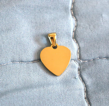 20 Stück Herz 304 Edelstahl Stempeln Blank Tag Anhänger Charms mit Snap on Bails für Halskette Schmuckherstellung Geschenk
