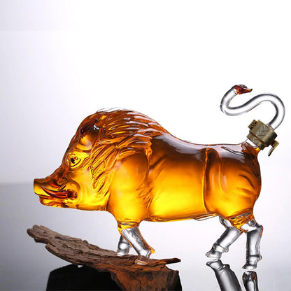 Tier Dekan ter Glasflasche Schnaps Spender Geschenk Bar liefert kreative klare 1000ml für Home Bar Party Brandy Wodka