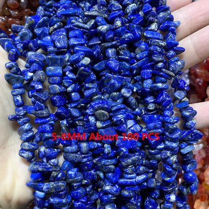 Natürliche Lapislazuli Runde Rohr Facettierte Lose Spacer Stein Perlen Für Schmuck Machen DIY Handgemachte Armbänder Halskette Zubehör