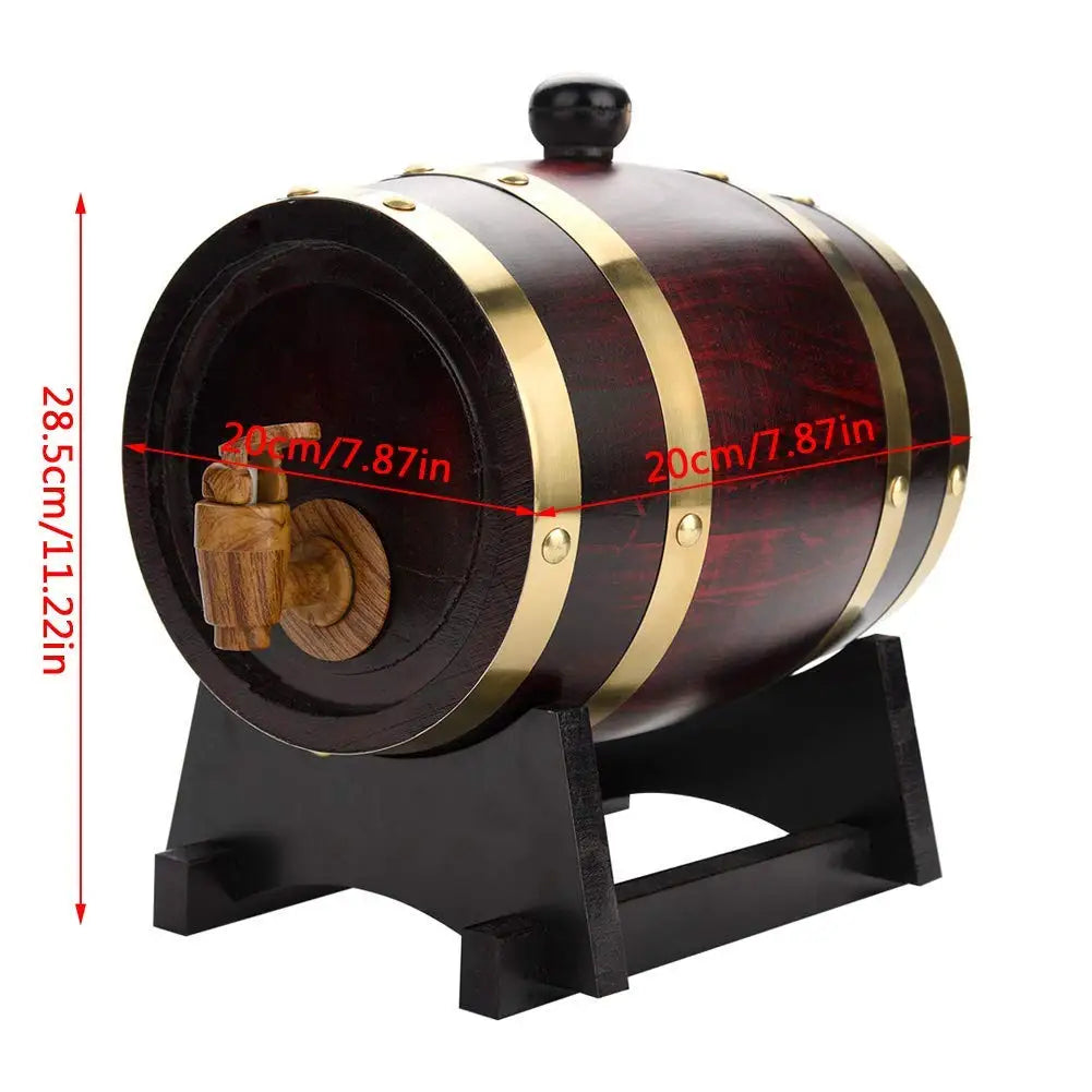 3l Whisky fass Holzfass Vintage Eiche Bier Brau werkzeuge Zapfhahn Spender für Rum Topf Whisky Weinbar Werkzeuge