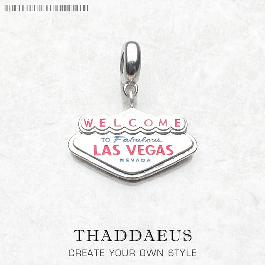 LAS VEGAS NEVADA 925 Sterling Silber Charme DIY Handgemachte Mode Schmuck Erkenntnisse Reisen Zubehör Für Frauen Männer