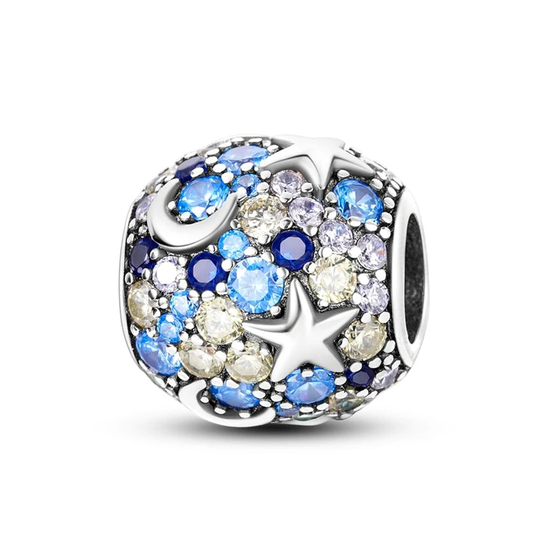 Neue Sommer 925 Sterling Silber Charms Perlen Anhänger Ozean Schildkröte Strand Obst Shell Blau Charme DIY Frauen Armband Schmuck Geschenk