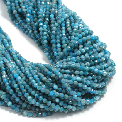 2 3 4 mm facettierte kleine Perlen, natürlicher Aquamarin, Lapislazuli, Turmalin, Amethyst-Steinperlen für Schmuckherstellung, Diy-Zubehör