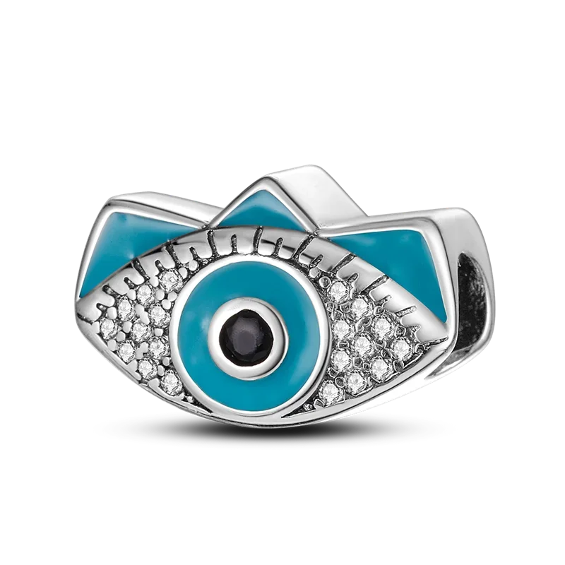 Heißer Verkauf 925 Silber Farbe Evil Eye Charm Dämon Auge Perle Für Original Armband & Armreif DIY Machen Mode Schmuck geschenk