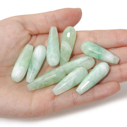 2 Stück Charme Wasser tropfenform Perlen 10x30mm Chalcedon Achate Howlite lose Spacer Perlen für Schmuck machen DIY Armband Ohrringe