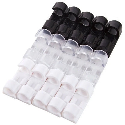 20 stücke Kabel Organizer Clips Kabel Clips Management Kabel Organizer ABS Draht Kabel Halter USB Lade Daten Linie Schutz