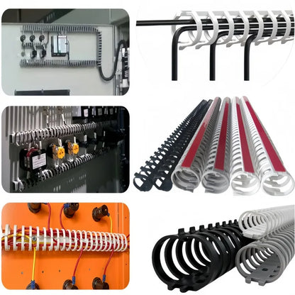 Kanal unter dem Schreibtisch. Spleißbare Kabelleitung, flexibel, 3M, selbstklebend, Raceway, flammhemmende Isolierung, Kabelmanagement-Rack