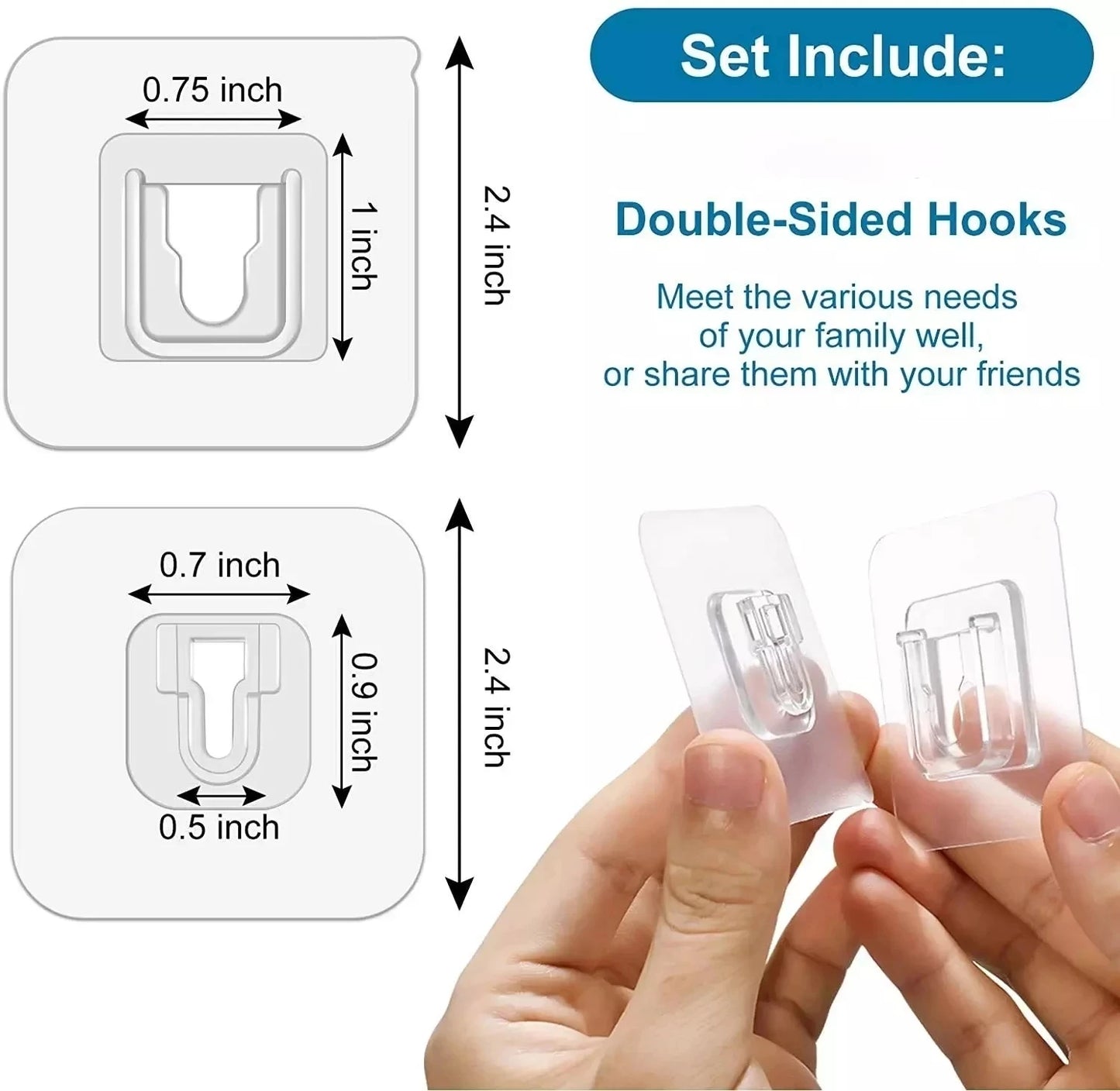 1/5/10 Pairs Doppelseitiges Klebeband Wand Haken Aufhänger Starken Haken Saugnapf Sucker Wand Lagerung Halter Für küche Bad