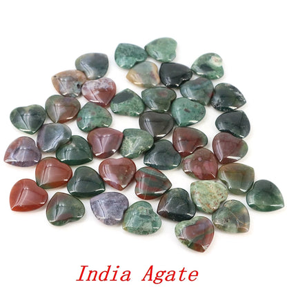 Viele Großhandel Edelstein Herzform LIEBE 20 MM Natürliche Kristall Amethyst Achat Perle Heilung Reiki Naturstein Geschenk Liefert